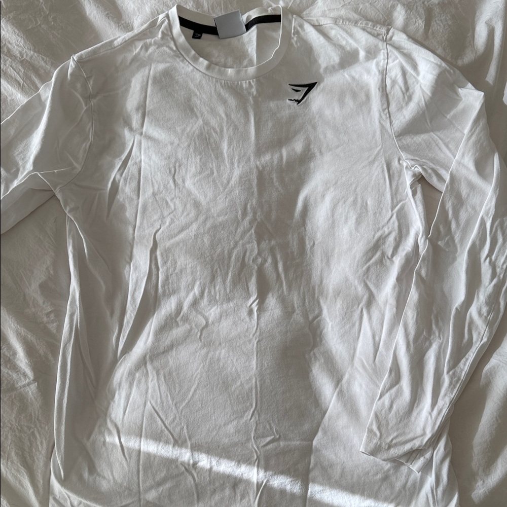 Men’s Gymshark White Crew Neck Tee